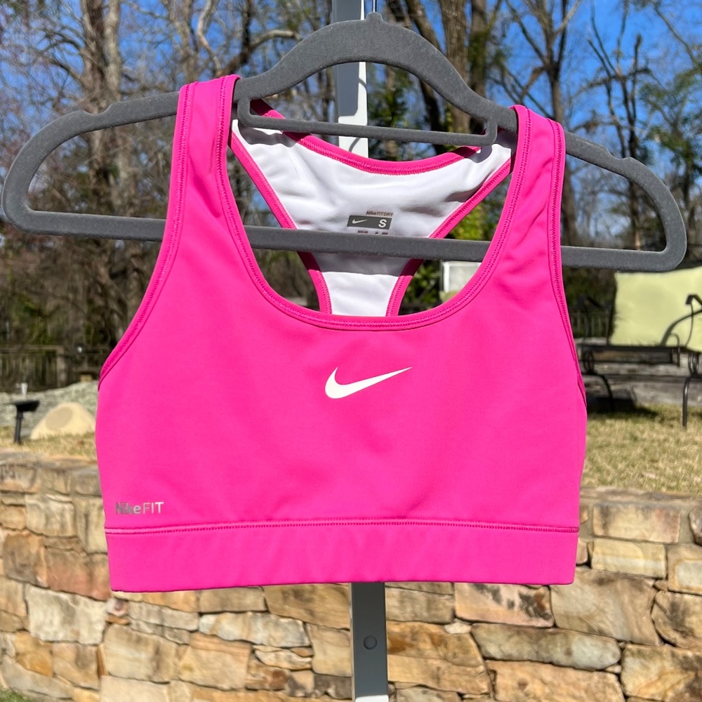 Nike Hot Pink Pro Swoosh Compression Sport Bra